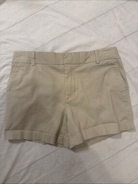 Jones & Co New York Khaki Chino Shorts Size 4 Cotton Stretch Classic